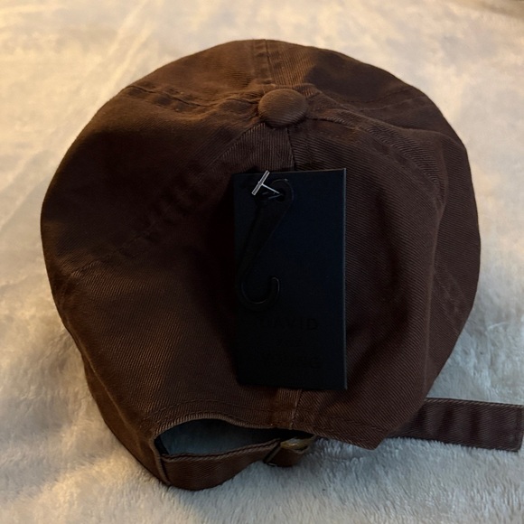 David and Young Brown Baseball Cap with Bookish Text - Picture 3 of 6